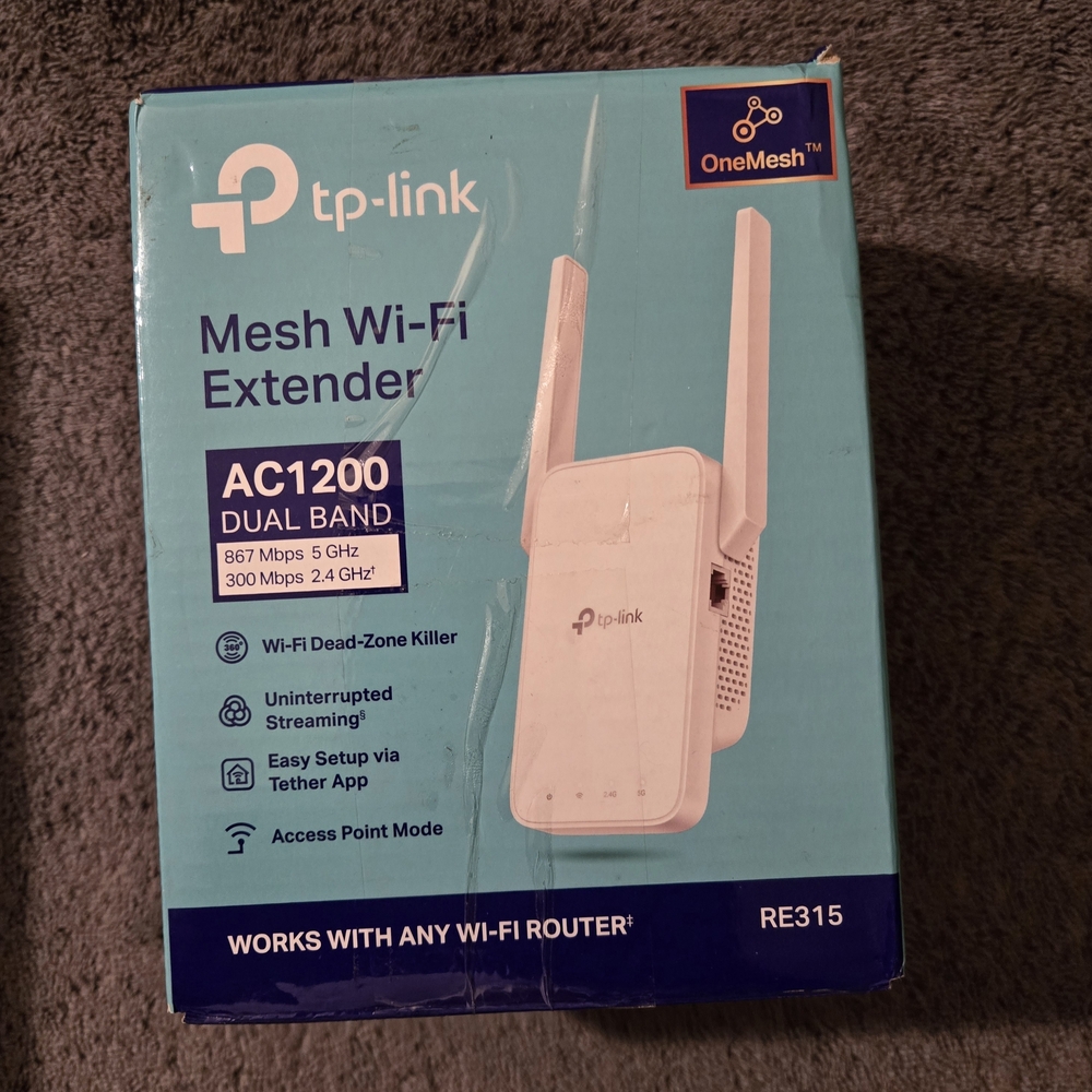 TP-Link White Mesh Wi-Fi Extender AC1200